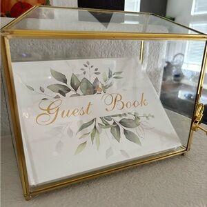 Glass gift card box with Guest Book